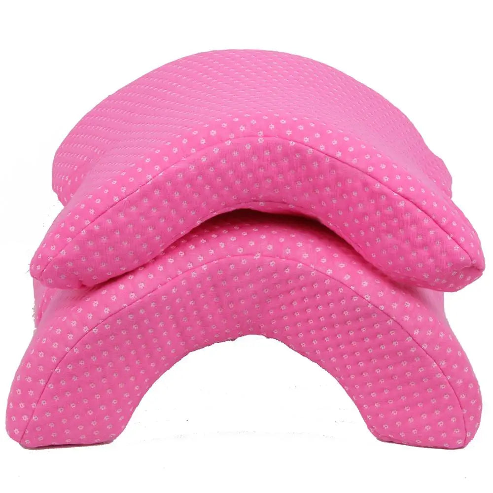 Couple Pillow Arm Cuddle Memory Foam Pillow Anti Hand Pressure Arched Pillow with Eyemask and Earplugs