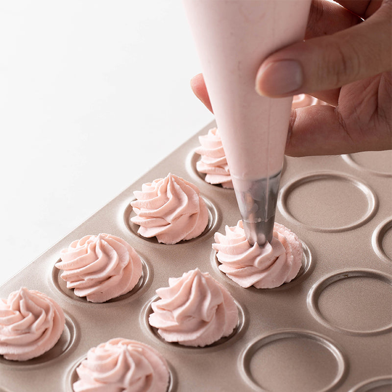 Stainless Steel Mouth of Piping Device 24 Headdress Flower Nozzle Set Cream Piping Tools Decorating Pouch Cookies Tablets Eight Teeth Flower Nozzle 32 Heads