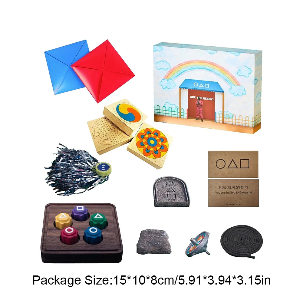 Korean Folk Traditional Game Set Jebi Chagi Gong-gi Biseokchigi Paeng-y DDAKJI Family Board Game