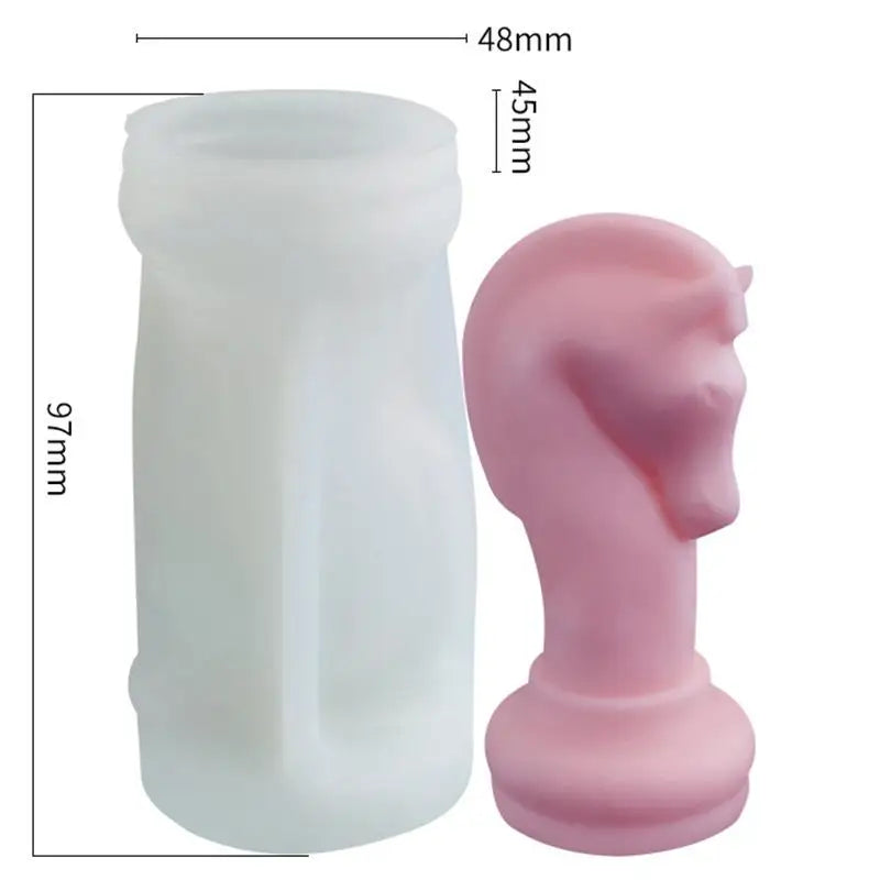 DIY Chess Piece Crystal Epoxy Resin Mold Queen King Three-Dimensional Chess Silicone Mold For Epoxy Resin Mould Crafts