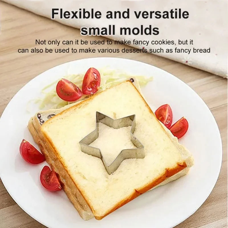 Squid Game Sugar Cookie Mold Set Candy Maker Tools Circle Triangle Star Umbrella Shape Stainless Steel Biscuit Mold Child Game