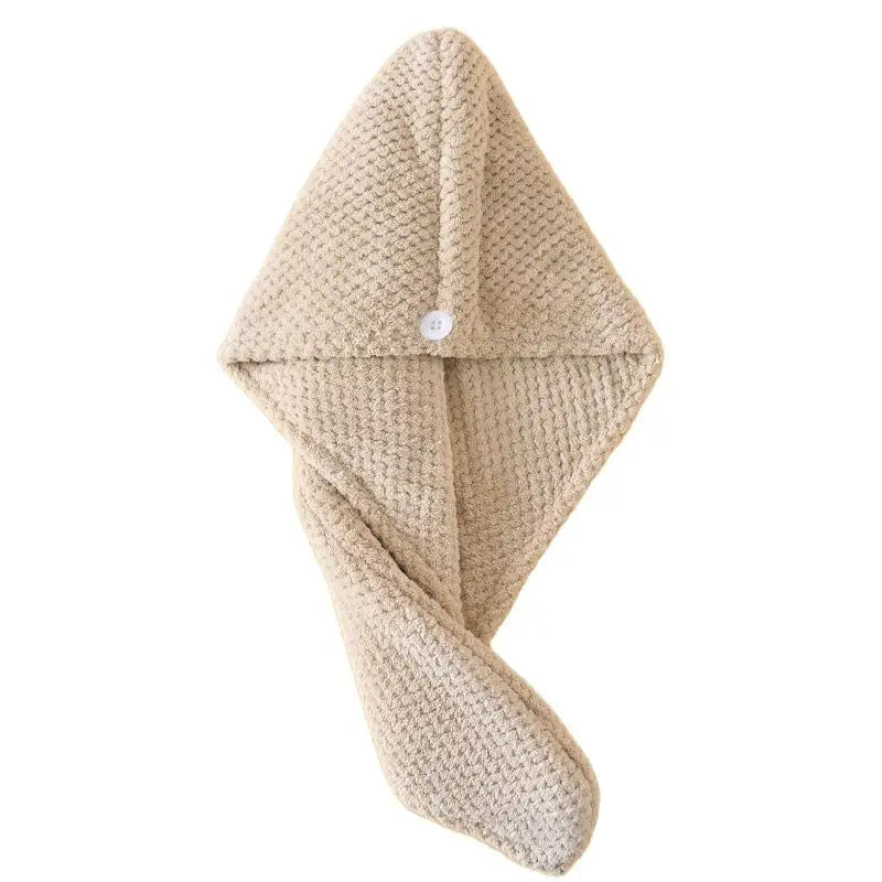 New Pearl Cotton Hair Towel Wrap Super Absorbent Quick Dry Hair Towels Microfiber Hair Hat Caps For Drying Curly Long Thick Hair