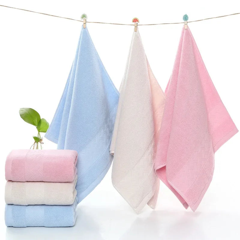 100% Cotton Towels Set, Highly Absorbent Bath Towel Set Washcloths Bath Towels Hand Towels Home Hotel Adult Bath Towel