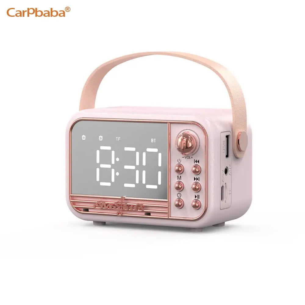 Carpbaba S11 Smart Bluetooth Speaker Bluetooth Speaker Gift Alarm Clock Mirror Clock Small Speaker Radio Children's Gift Kids