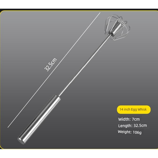 German Stainless Steel Semi-automatic Egg Beater Kitchen Baking Rotate Press Type Mixer Butter Blender