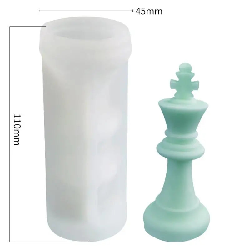 DIY Chess Piece Crystal Epoxy Resin Mold Queen King Three-Dimensional Chess Silicone Mold For Epoxy Resin Mould Crafts