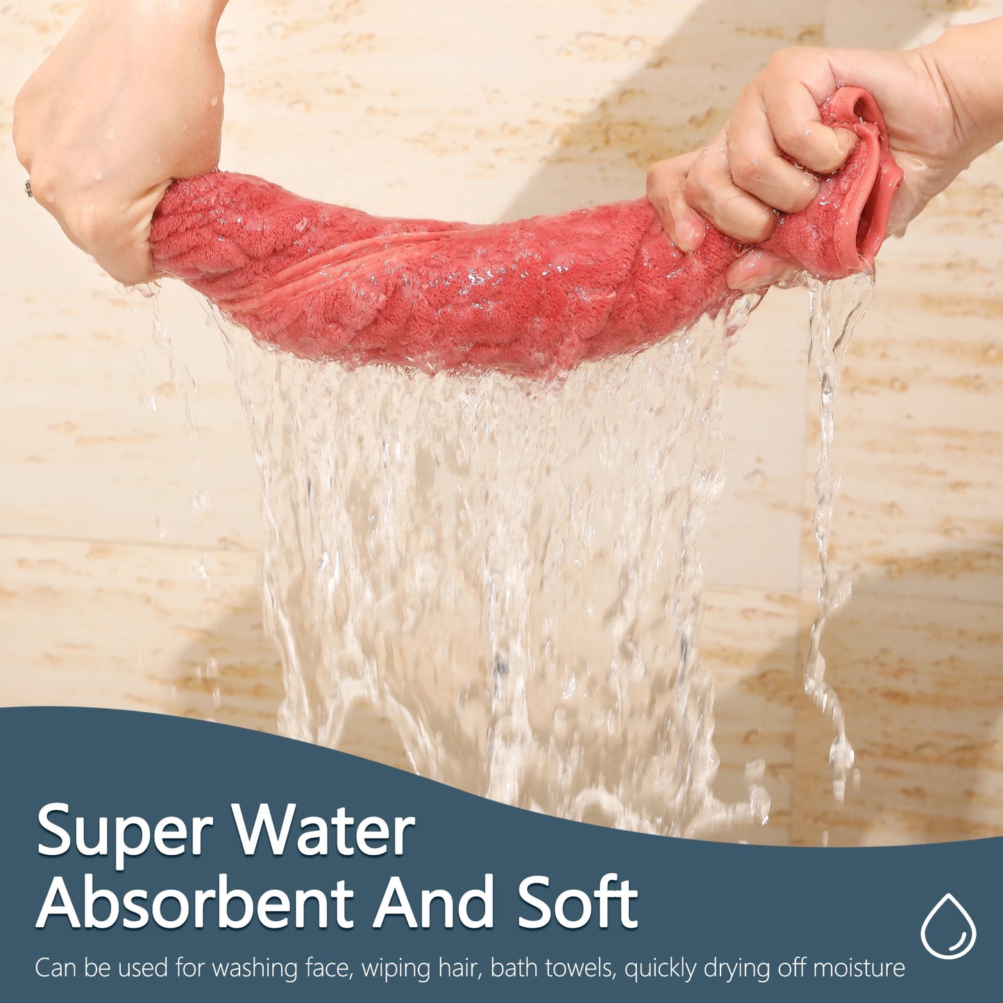 4 Pieces set Towel Set with Hook Ultra Soft, Highly Absorbent for Bathroom, Kitchen, Yard, and Car ,Excellent hand towel