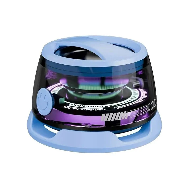 Portable Magnetic Bluetooth Speaker with RGB Lighting, BT5.0, True Wireless Stereo Sound, Mini Design & Phone Holder - G200