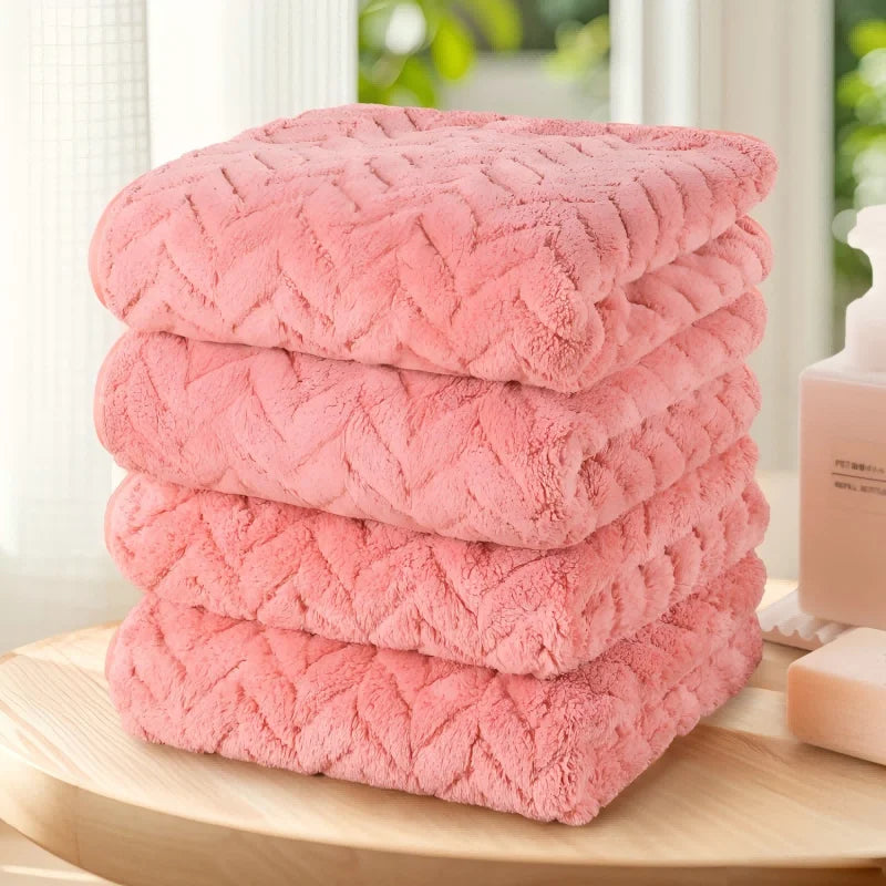 Solid Color Towel Set of 4pcs, Ultra Soft Highly Absorbent, 4 Color Options, Perfect for Bathroom, Kitchen, and Daily Home Use