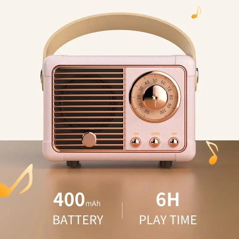 Mini Retro Bluetooth-compatible Speaker HM11 Classical Music Player Sound Stereo Decoration Mini Speakers Travel Music Player