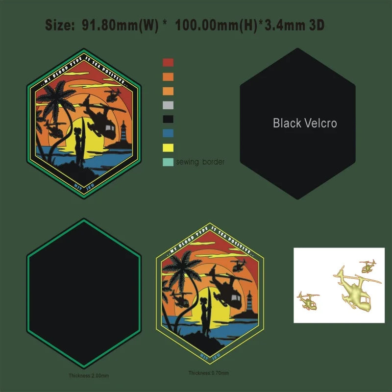 Custom PVC Patches Personalized 3d Solid Rubber Badges With Hook and Loop Backing Tactical Silicone Emblems Wholesale 50PCS DIY