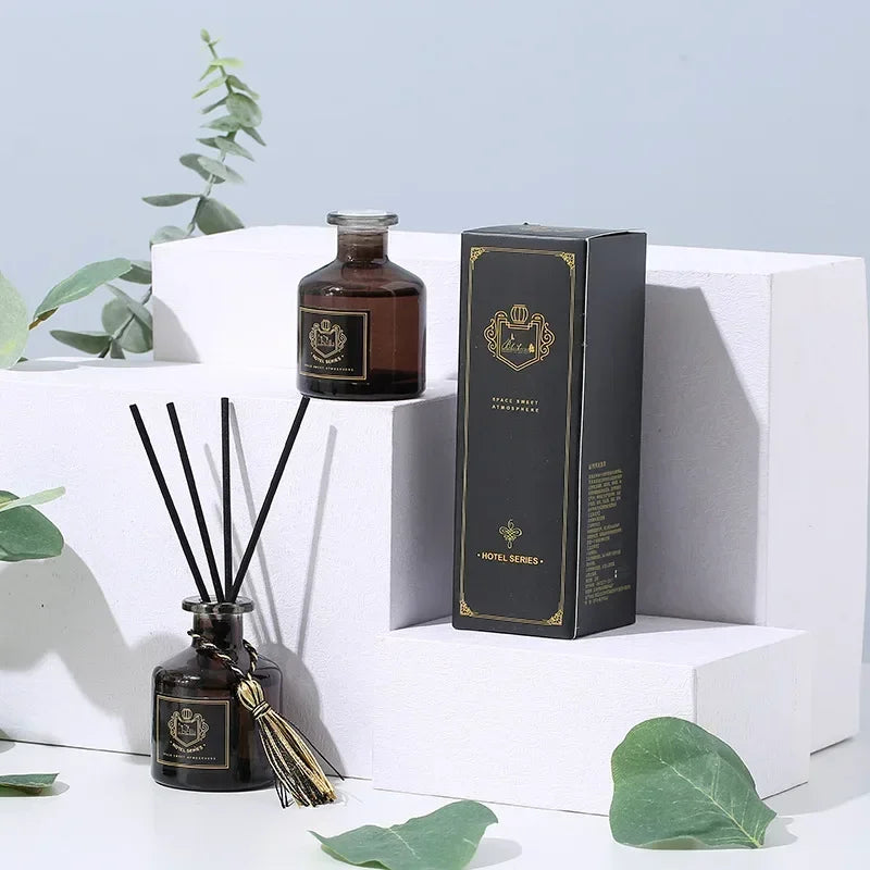 50ml Natural Aromatherapy Set Including 5 Black Vine Volatile Sticks Aromatherapy For Home Bedroom Bathroom Air Freshener Gift B