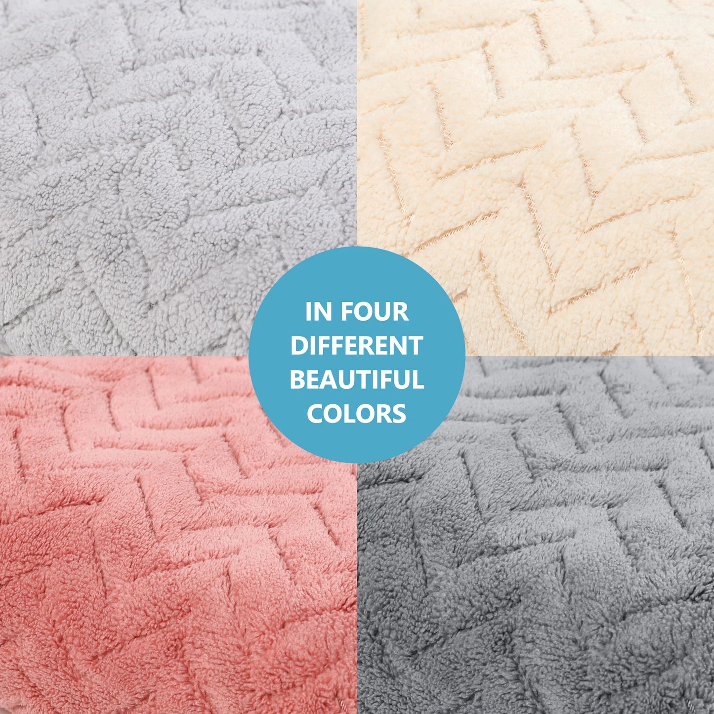 4 Pieces set Towel Set with Hook Ultra Soft, Highly Absorbent for Bathroom, Kitchen, Yard, and Car ,Excellent hand towel