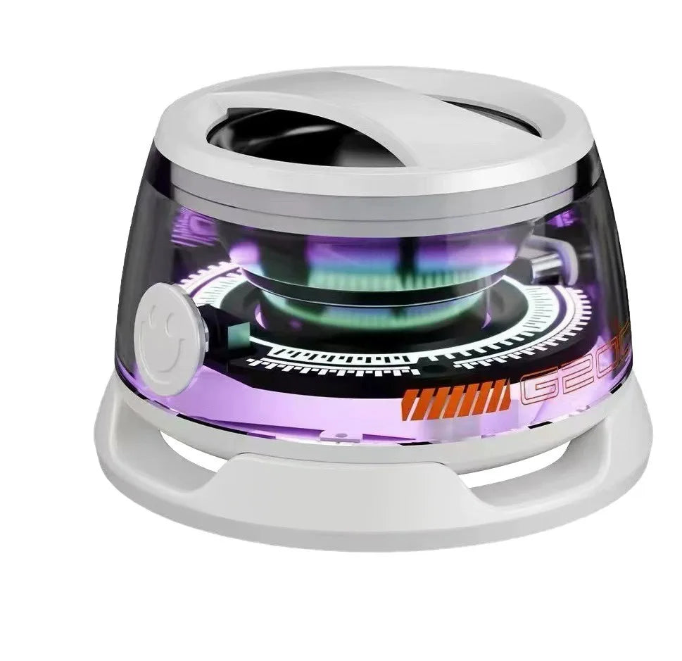 Portable Magnetic Bluetooth Speaker with RGB Lighting, BT5.0, True Wireless Stereo Sound, Mini Design & Phone Holder - G200
