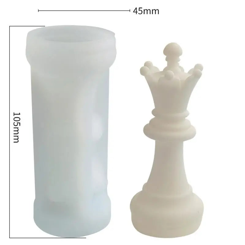 DIY Chess Piece Crystal Epoxy Resin Mold Queen King Three-Dimensional Chess Silicone Mold For Epoxy Resin Mould Crafts