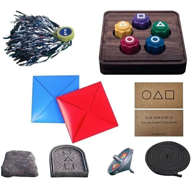 Korean Folk Game Sets Dice Party Game Props Square Circle Triangle Family Stone Catching Game Props Gonggi Jack Set For Kid Set