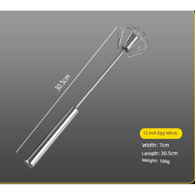 German Stainless Steel Semi-automatic Egg Beater Kitchen Baking Rotate Press Type Mixer Butter Blender