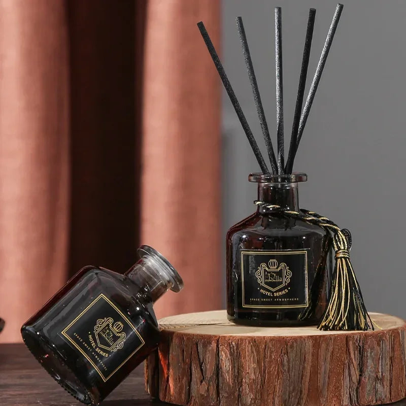 50ml Natural Aromatherapy Set Including 5 Black Vine Volatile Sticks Aromatherapy For Home Bedroom Bathroom Air Freshener Gift B