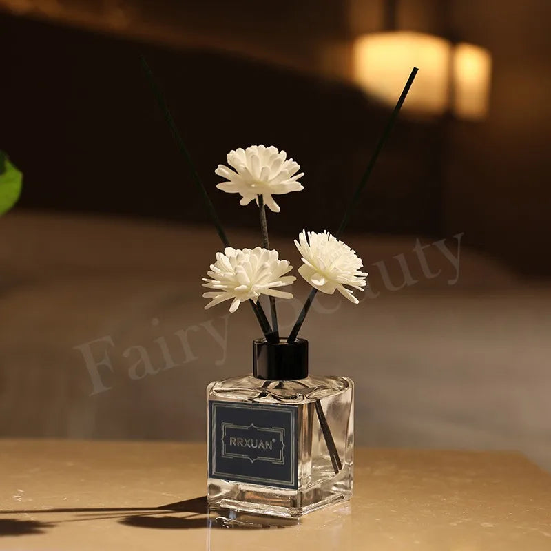 Reed Diffuser Dried Flowers Fragrance Fire-Free Aroma Essential Oil Home Fragrance 50ml
