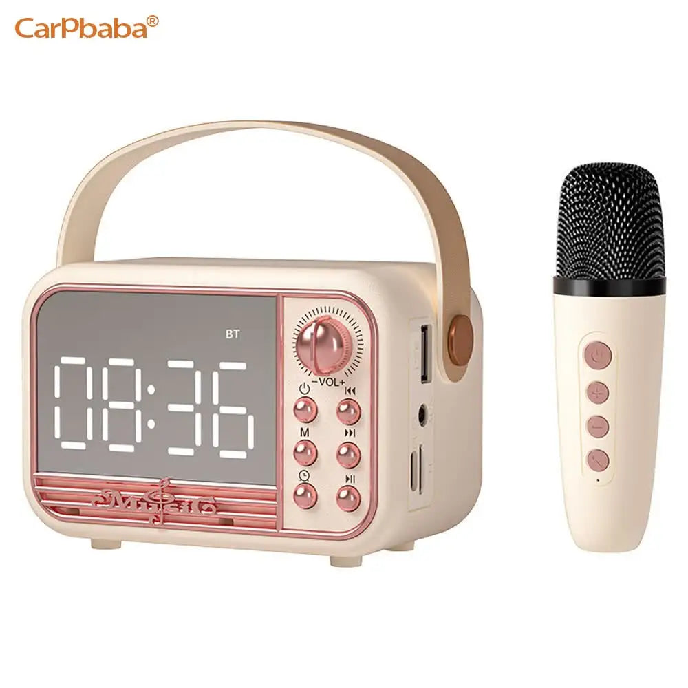 Carpbaba S11 Smart Bluetooth Speaker Bluetooth Speaker Gift Alarm Clock Mirror Clock Small Speaker Radio Children's Gift Kids