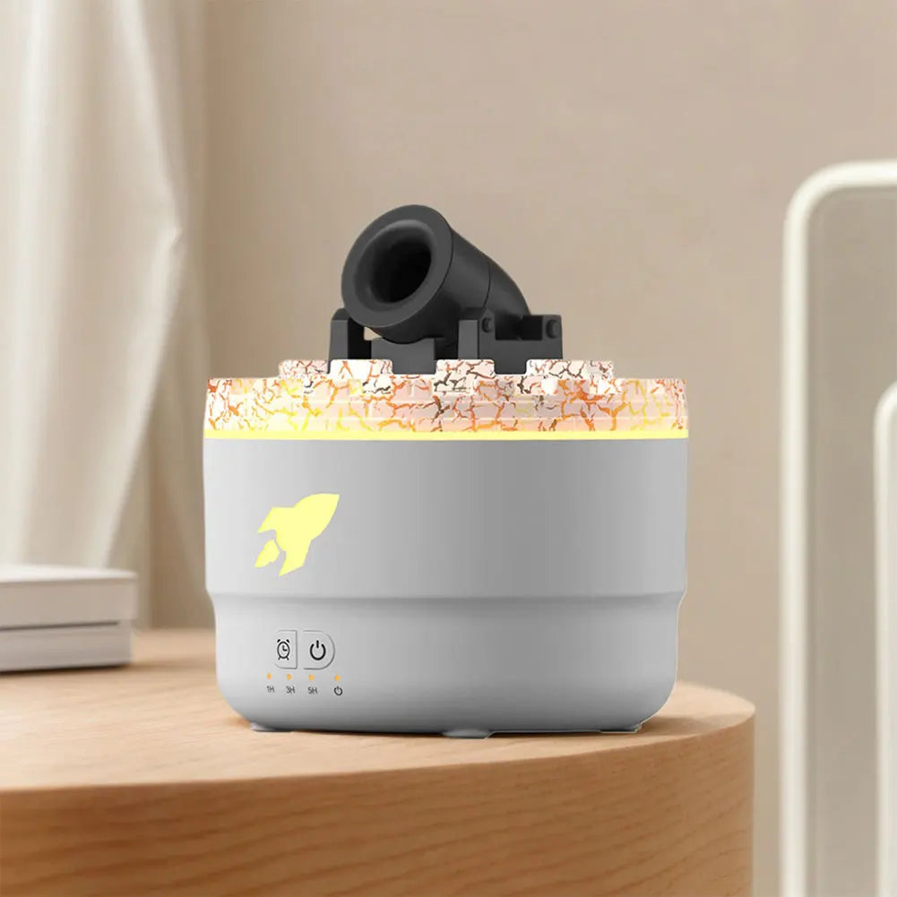 Portable Air Humidifier Volcanic Crack Light Cannons Air Aroma Diffuser with Timer Air Aromatherapy Humidifiers for Home Office