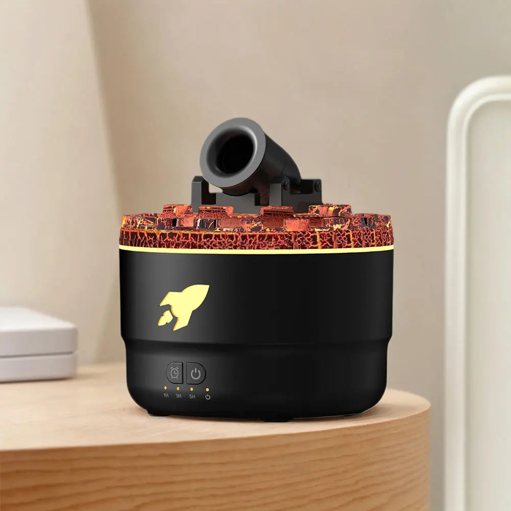 Portable Air Humidifier Volcanic Crack Light Cannons Air Aroma Diffuser with Timer Air Aromatherapy Humidifiers for Home Office