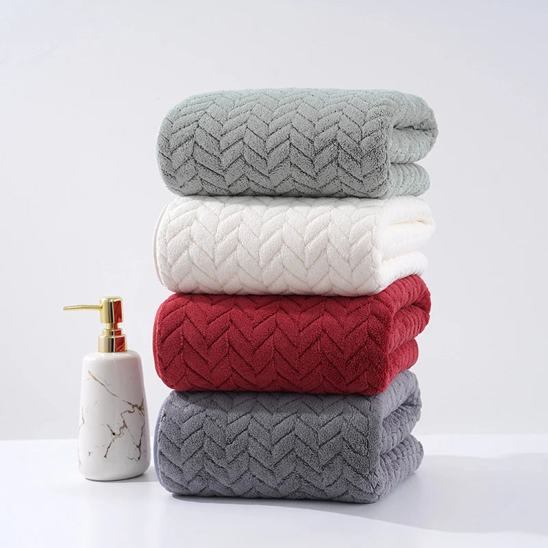 Solid Color Towel Set of 4pcs, Ultra Soft Highly Absorbent, 4 Color Options, Perfect for Bathroom, Kitchen, and Daily Home Use