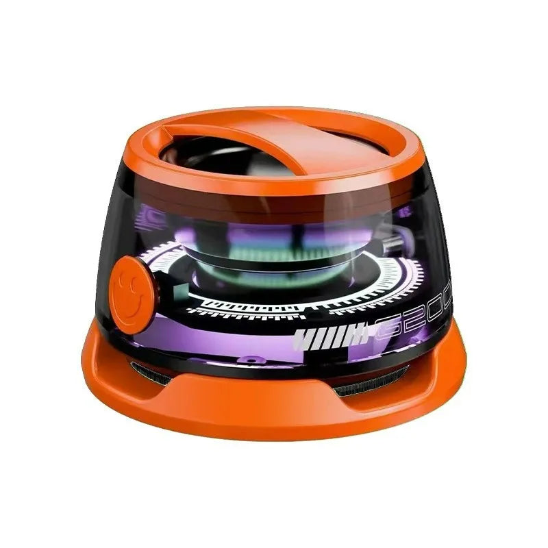 Portable Magnetic Bluetooth Speaker with RGB Lighting, BT5.0, True Wireless Stereo Sound, Mini Design & Phone Holder - G200
