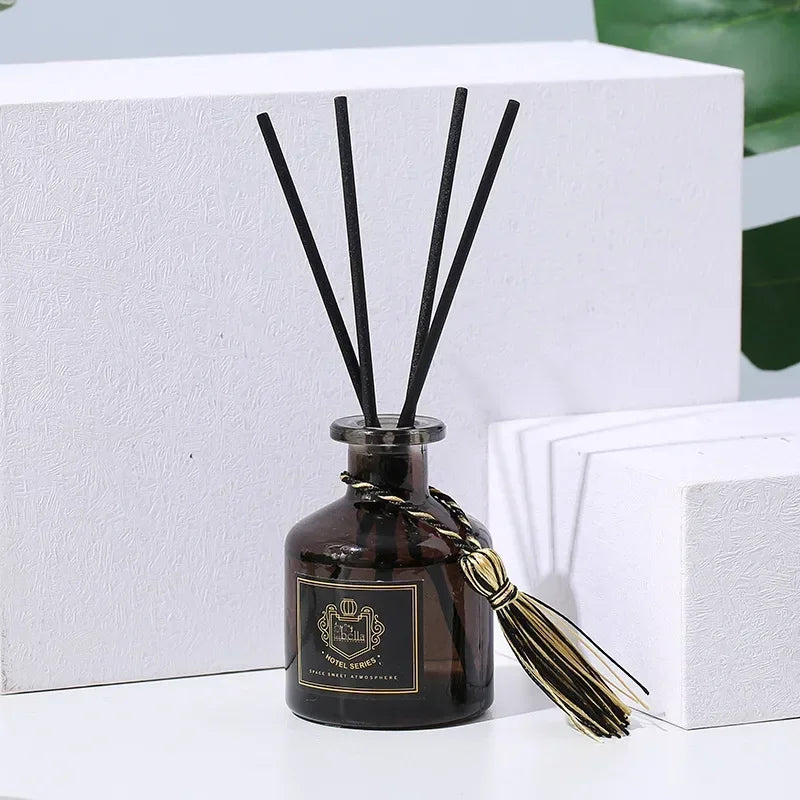50ml Natural Aromatherapy Set Including 5 Black Vine Volatile Sticks Aromatherapy For Home Bedroom Bathroom Air Freshener Gift B