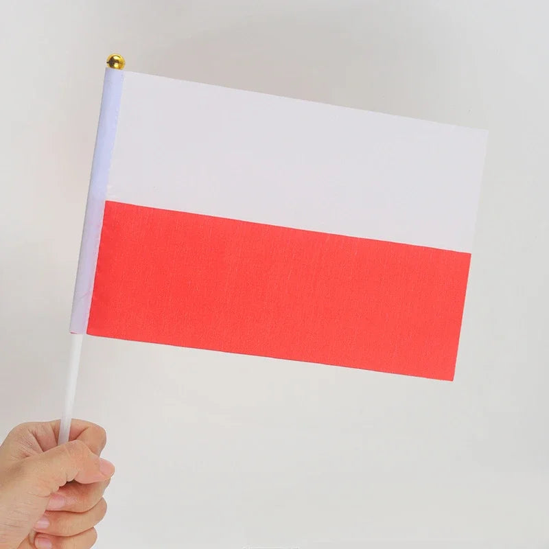 8linii Oscam Smal flags White Red Europa polish flag Europe poland Indoor Outdoor Hand Held