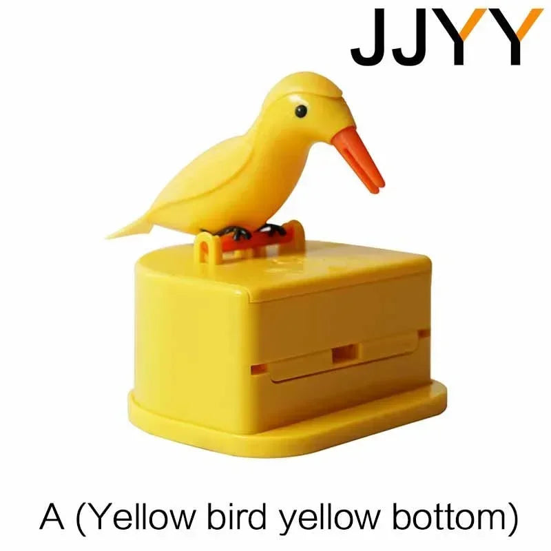 JJYY Detachable Creative Bird-shaped Toothpick Storage Box Automatic Push Toothpick Box Restaurant Must-have