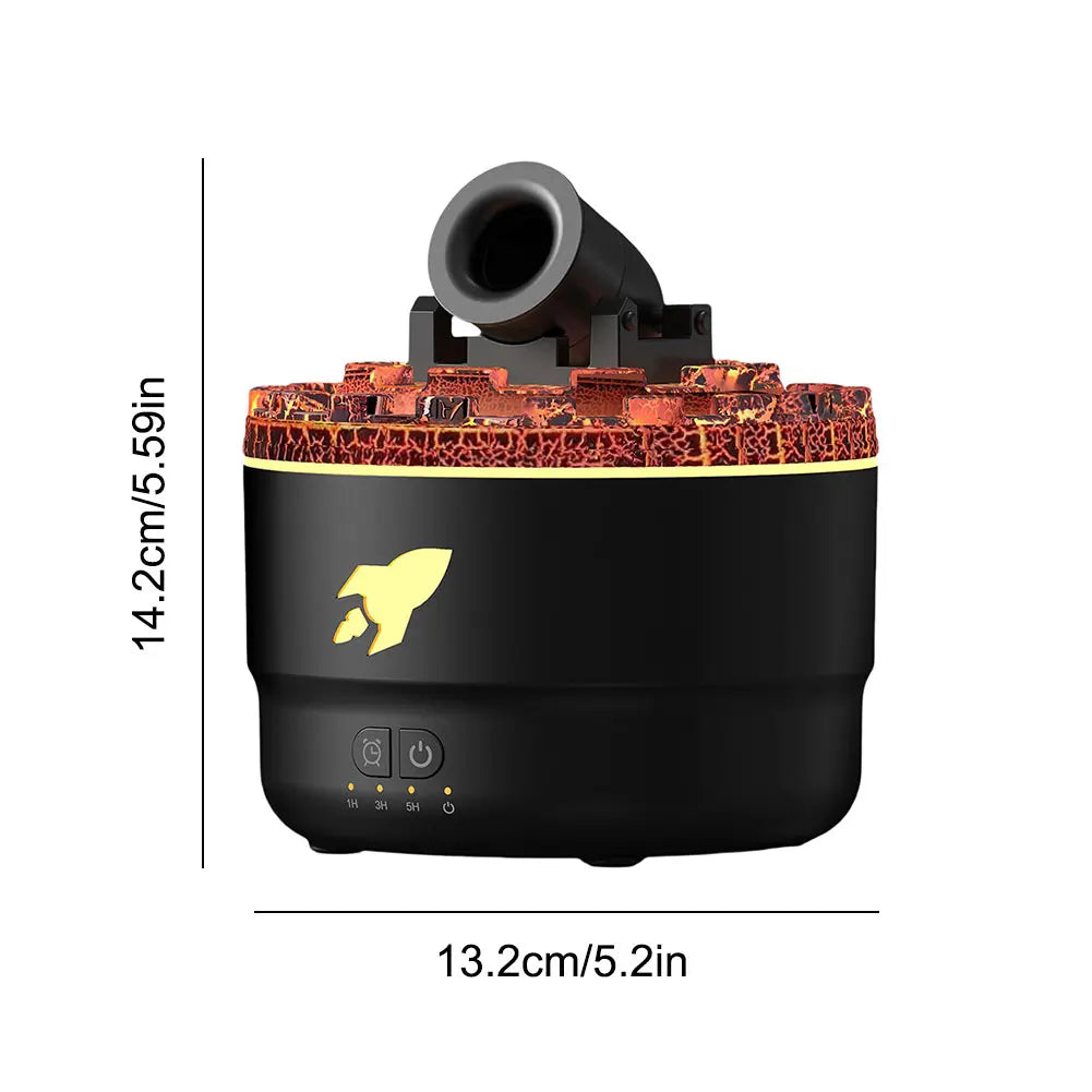 Portable Air Humidifier Volcanic Crack Light Cannons Air Aroma Diffuser with Timer Air Aromatherapy Humidifiers for Home Office