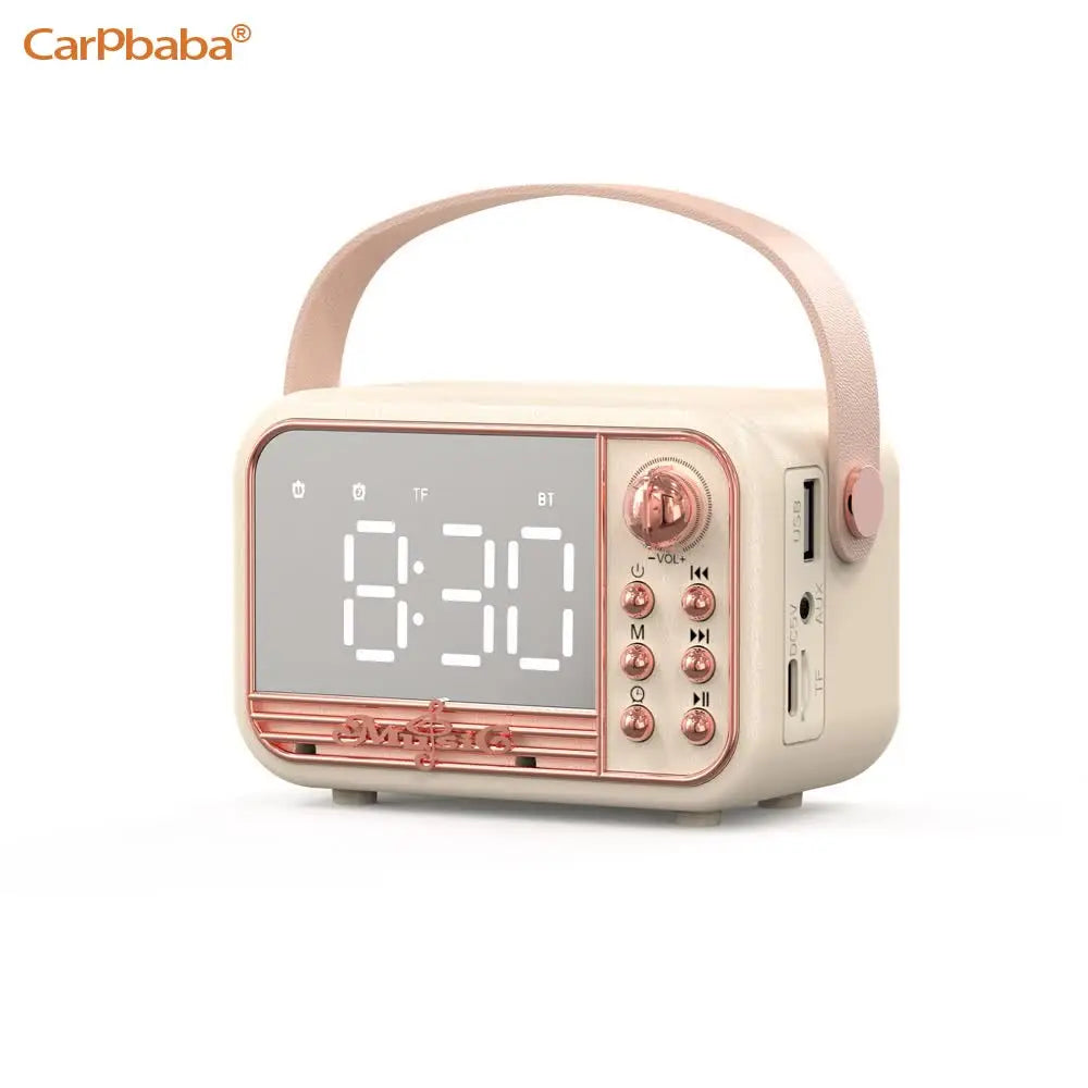 Carpbaba S11 Smart Bluetooth Speaker Bluetooth Speaker Gift Alarm Clock Mirror Clock Small Speaker Radio Children's Gift Kids