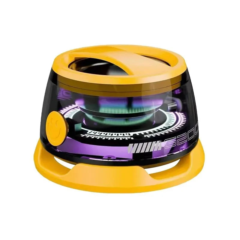Portable Magnetic Bluetooth Speaker with RGB Lighting, BT5.0, True Wireless Stereo Sound, Mini Design & Phone Holder - G200