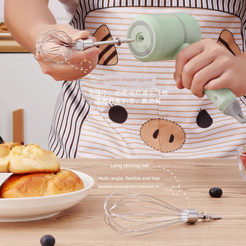 New Arrival Cross-Border Wireless Electric Whisk Charging Handheld Small Cream Blender Two-in-One Stirring Garlic Press