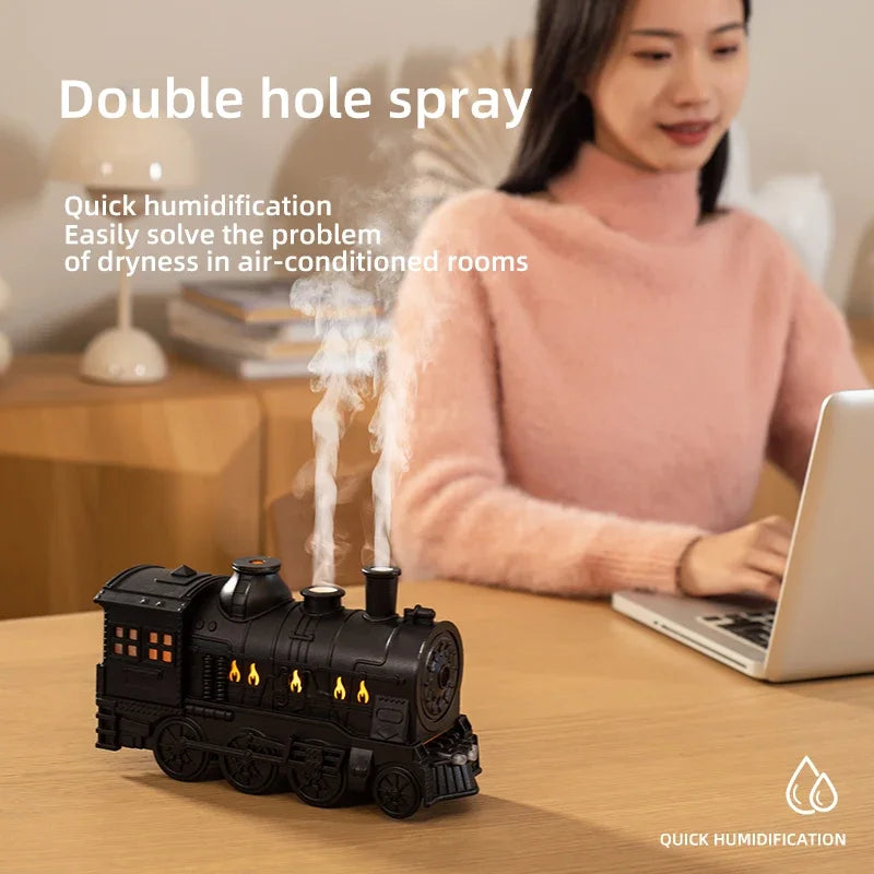 New 300ML Train Air Humidifier Ultrasonic Aromatherapy Diffuser USB Fragrance Essential Oil Aroma Difusor Jellyfish Humidifier