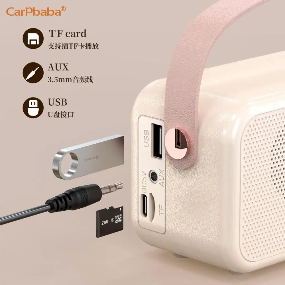 Carpbaba S11 Smart Bluetooth Speaker Bluetooth Speaker Gift Alarm Clock Mirror Clock Small Speaker Radio Children's Gift Kids
