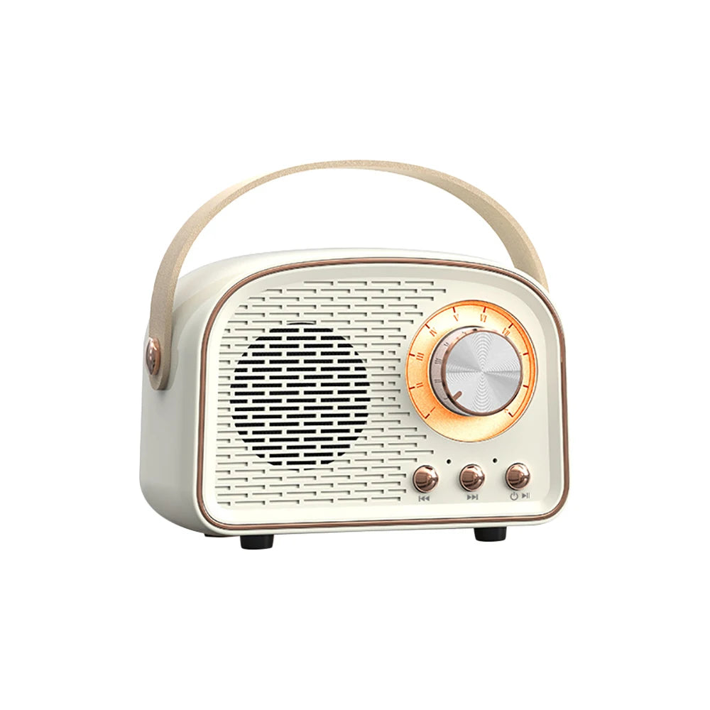 1pc Mini Retro Bluetooth 5.0 Audio Speaker Wireless Portable Mobile Phone MP3/4 Music 3D Player TF Card U Disk AUX Play FM Radio