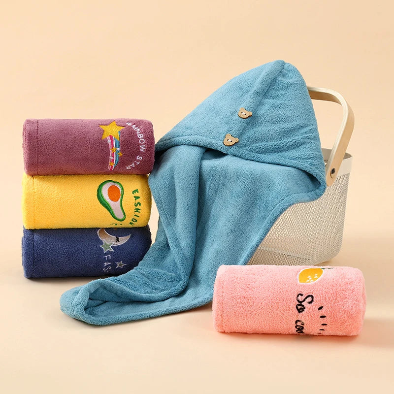 Women Soft Microfiber Towels Shower Cap Towel Bath Hats for Women Dry Hair Cap Quick Drying Soft for Lady Turban Head Girl Towel