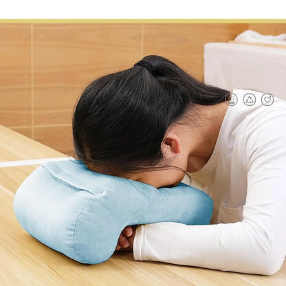 New Slow Rebound Pressure Pillow, Nap Sleeping Pillow Cushion Memory Foam Arched Arm Pillow, Prevent Hand Numb Anti Pressure