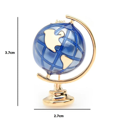Wuli&baby Enamel Globe Earth Ball Brooch Pins For Men And Women Gift Chritmas New Year Gift 2019 Jewelry