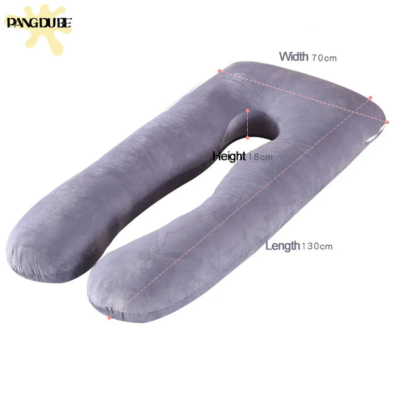 PANGDUBE Pregnancy Pillow 130*70cm Sleeping Waist Pillow for Pregnant Women Nursing Pillow Breastfeeding Cushion for Women