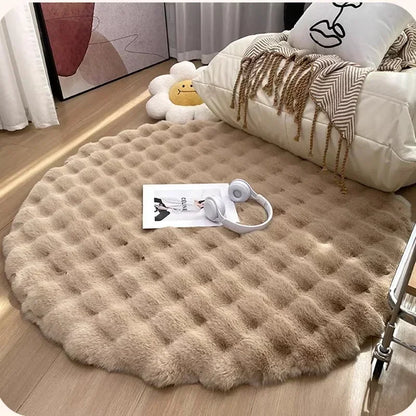 Room Decor Plush Round Carpets for Living Room 2024 Non Slip Shaggy Rug Floor Mat Soft Area Rugs Bedroom Bedside Fluffy Mats