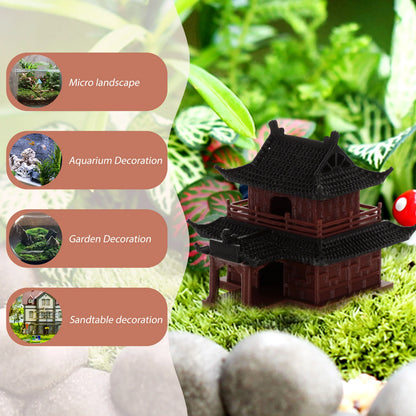 Pavilion Decorations Fish Tank Mini Aquarium Miniature Figurine Model Garden Decorate