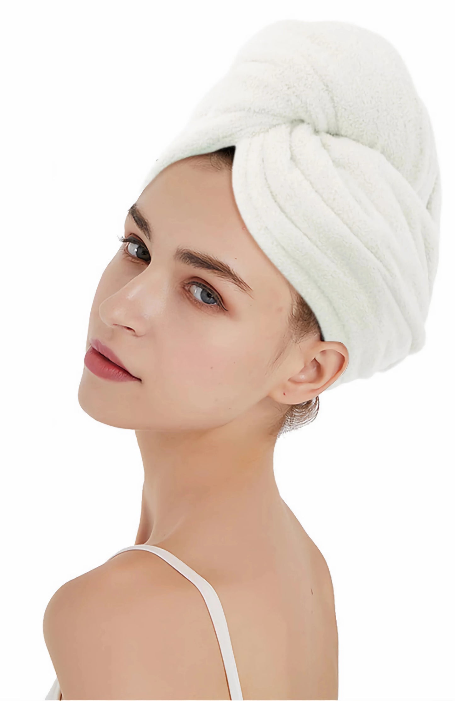 Towel Dry Hair Cap Microfiber Hair Drying Wrap Strong Water Absorbent Triangle Shower Hat