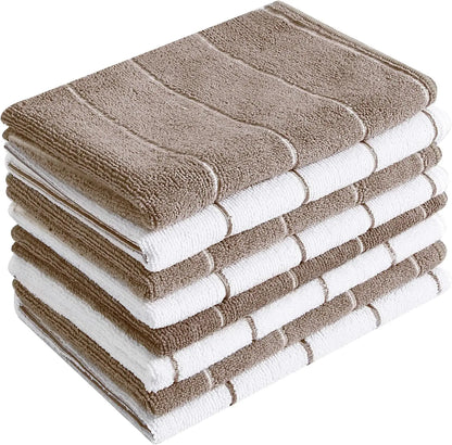 Superfiber kitchen towels - Super absorbent, soft and solid color dish towels, 8 packs, 26 x 18 inches