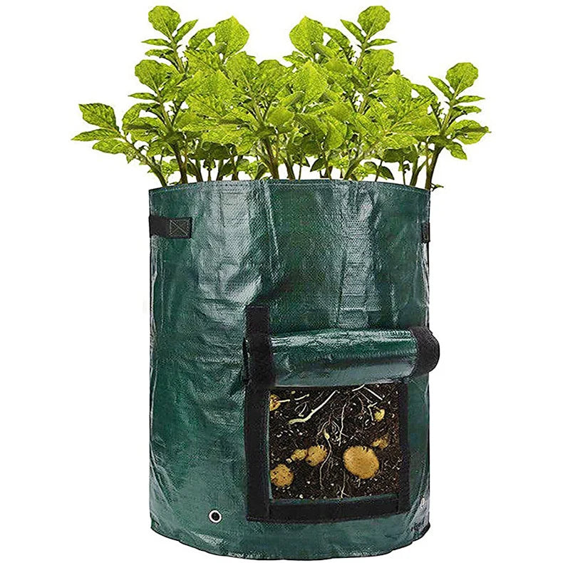 Potato Grow Bags PE Vegetable Planter Growing Bag DIY Fabric Grow Pot Outdoor Garden Pots Garden Tools Veget Garden 3 Gallons