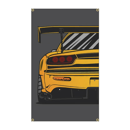 90x150cm 3X5FT Cool JDM Car Flag Polyester Printed Racing Car Banner For Decor