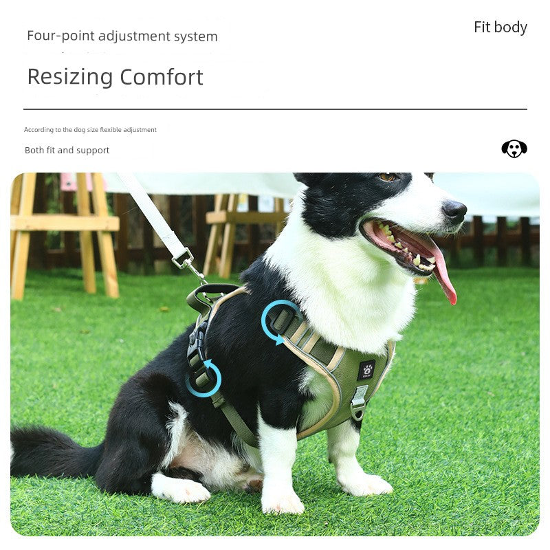 Pet Hand Holding Rope Vest-Style Dog Breast Strap Medium Large Dog Dog Leash Explosion-Proof Dog Hand Holding Rope