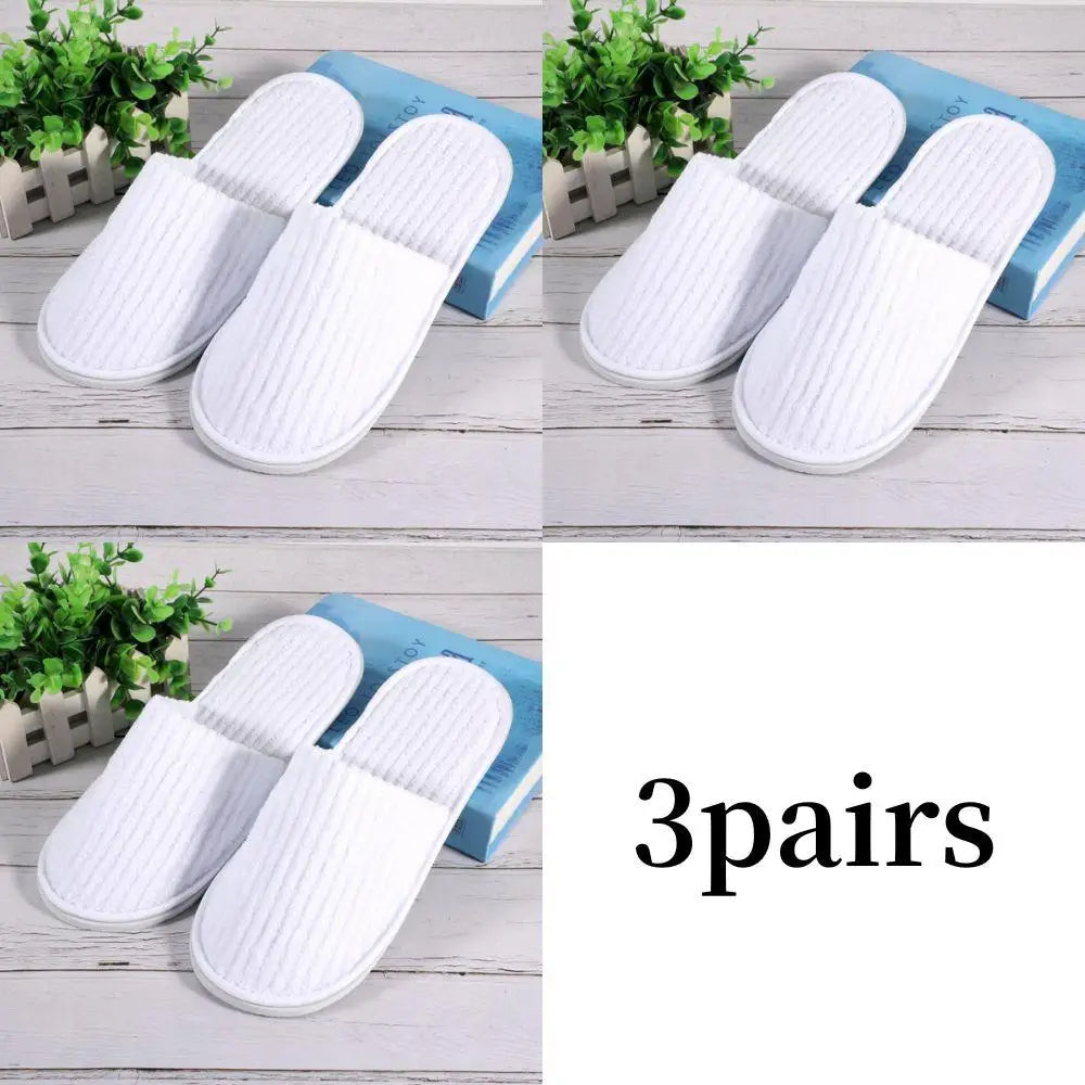 Hot 3/1 Pairs Non-slip Disposable Hotel Slippers Top Quality Thickened Bathroom Slippers Guest Travel Slippers SPA Guest Slides